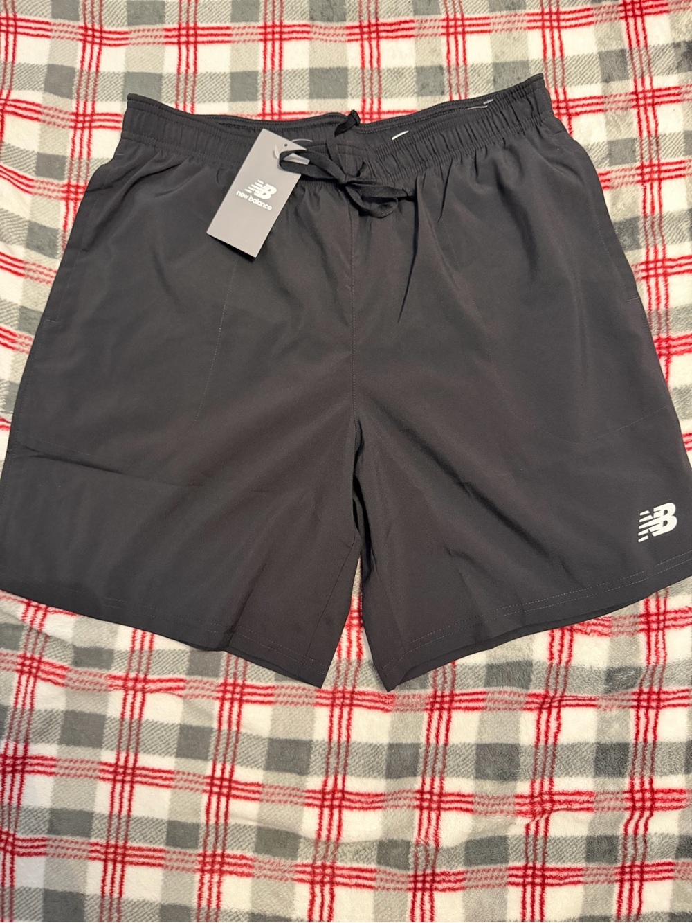 New Balance Men's Black Athletic Drawstring Shorts